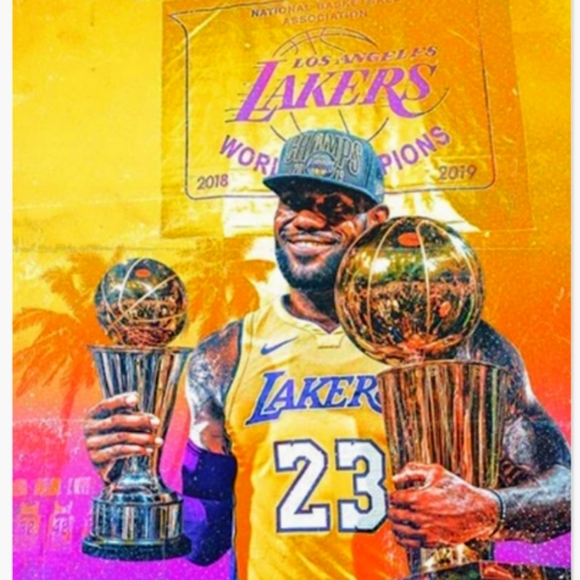 LEBRON JAMES LOS ANGELES LAKERS 2 POSTER BUNDLE SET 8.5x11 ULTRA GLOSSY REPRINTS - Picture 6 of 8